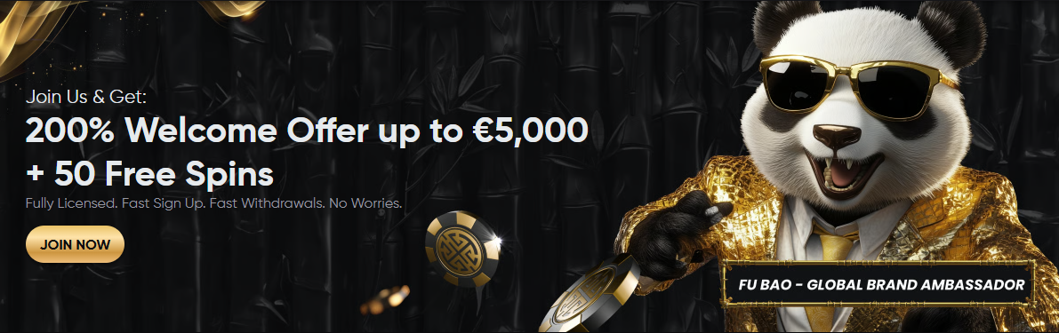 Golden Panda Casino - bannière d'information 2026